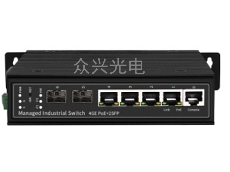 工业级4+2全千兆PoE交换机（ZX-H2G4FL-POE）
